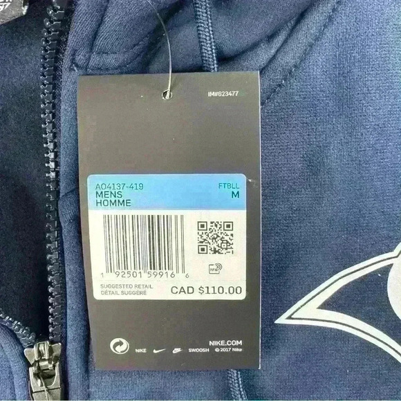 💰HUGE CLEARANCE SALE 💰 Nike Performance Full Zip LA Rams Mens Hoodie NWT - Picture 3 of 4